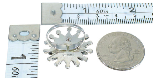 Sterling Silver Turquoise Needlepoint Jewelry Ring Size 6-1/2 FX90409